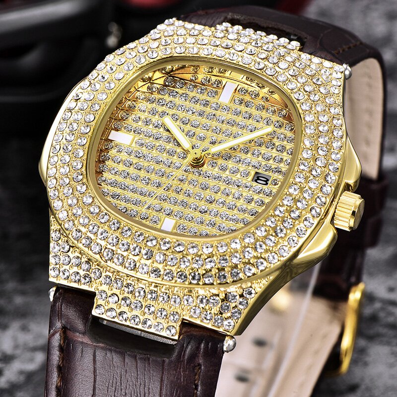 Micro Pave Cubic Zircon Watches Manufacturer - Bling Iced Out for Mens Jewelry