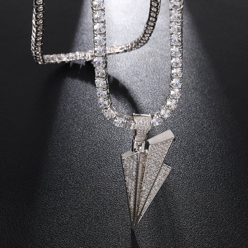 Brass Paper Plane Pendant Manufacturer - Iced Out Trend for Men Hip Hop