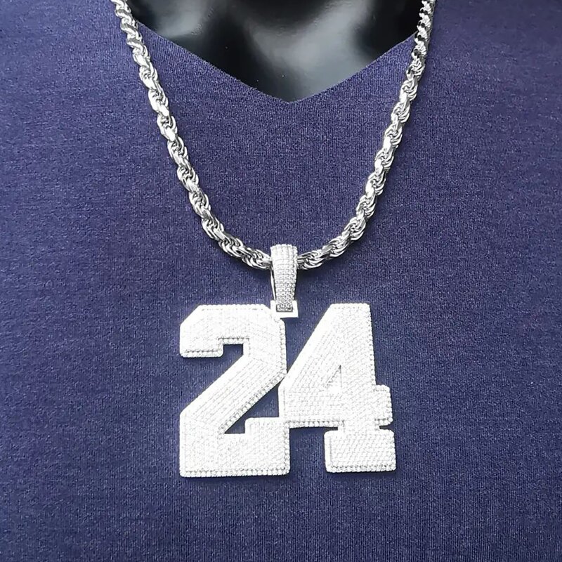 Luxury Hip Hop Jewelry Pendant Manufacturer - Moissanite Number Custom Necklace