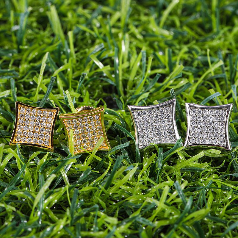 Sustainable Luxury Jewelry Manufacturer - Bulk Hip Hop Round Stud Earrings