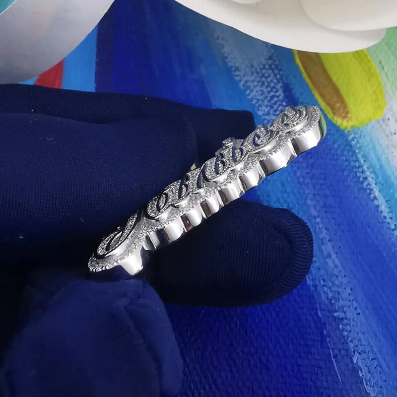 Hip Hop Jewelry Moissanite Pendant Factory - 925 Silver Custom Name Necklace
