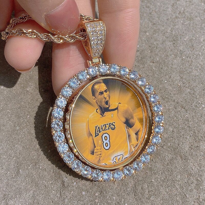 Hip Hop Jewelry Custom Picture Pendant Manufacturer - Iced Out CZ Medallions Round