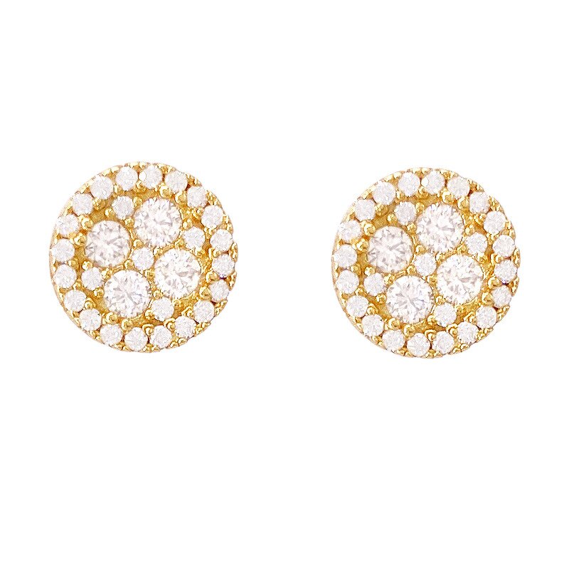 VVS Diamonds S925 Earring Factory - Real Gold Plated Hip Hop Luxury Icy