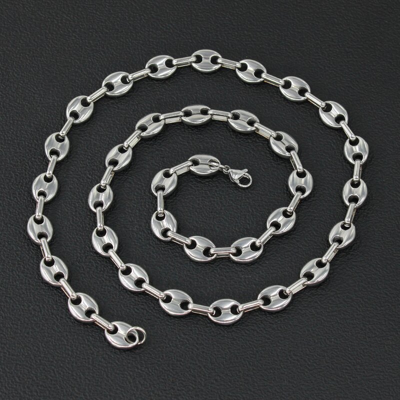 Stainless Steel Coffee Bean Chain Manufacturer - Necklace for Men Hip Hop Jewelry