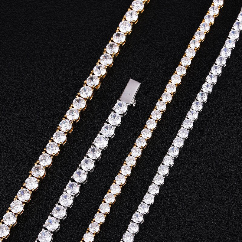 Tennis Chain Bracelet Factory - 3-5mm Diamond New Clasp for Men Fashion