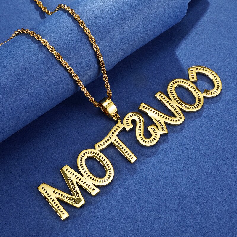 Brass Custom Name Necklace Manufacturer - Iced Out Letters for Men Hip Hop