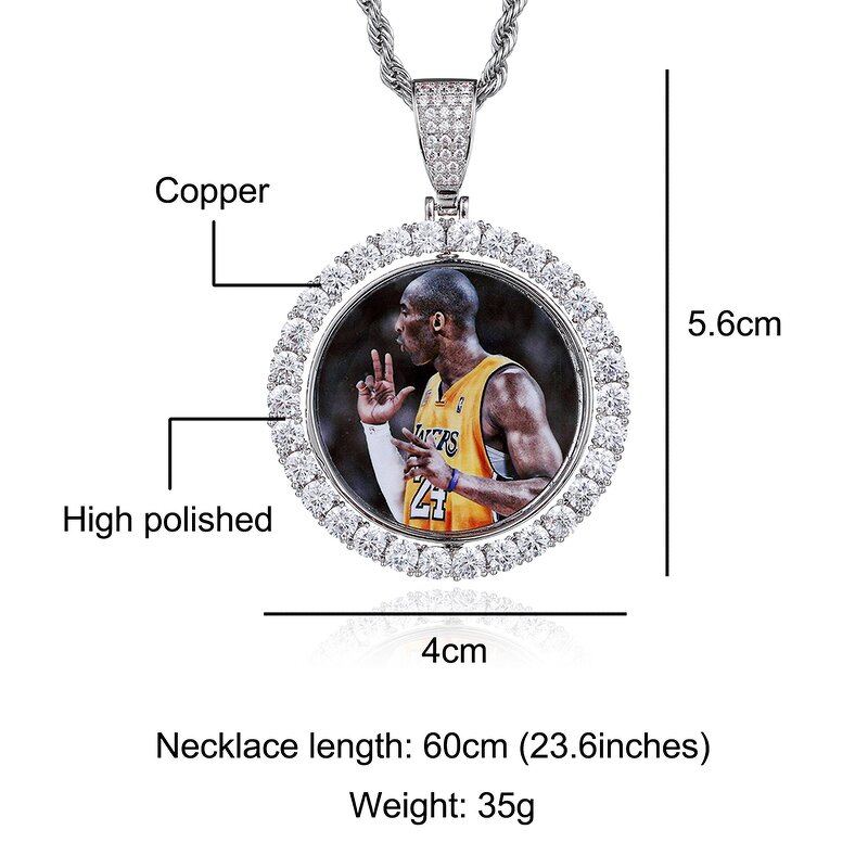 Punk Jewelry Rotate Circle Pendant Manufacturer - New Arrival Custom Memory Photo