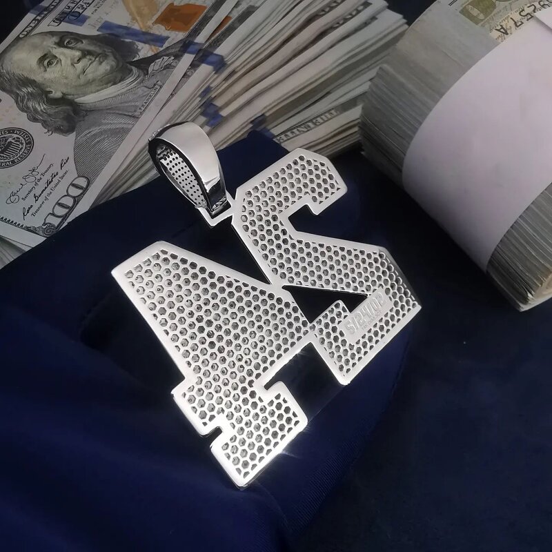 Luxury Hip Hop Jewelry Pendant Manufacturer - Moissanite Number Custom Necklace