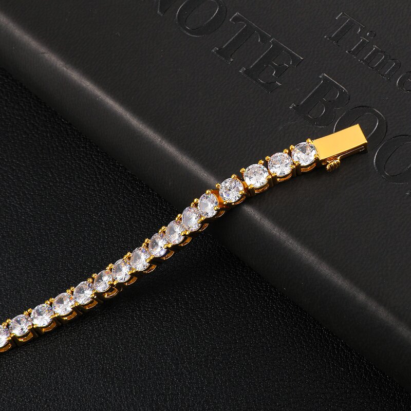 Tennis Chain Bracelet Factory - 3-5mm Diamond New Clasp for Men Fashion