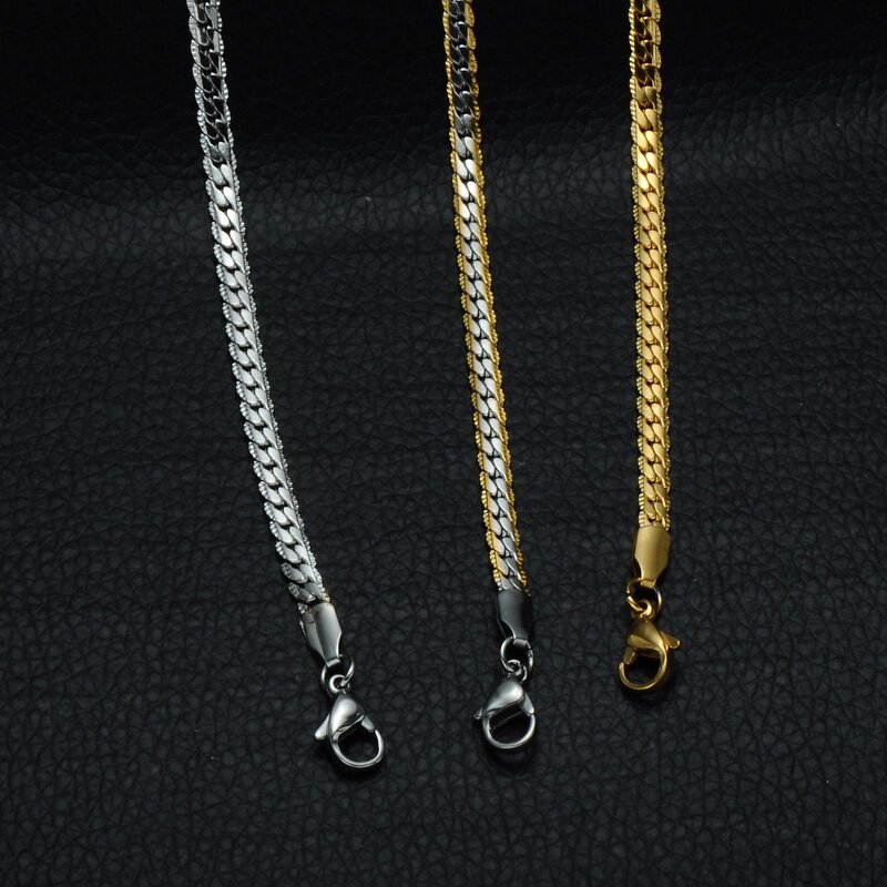 Snake Chain Necklace Manufacturer - Stainless Steel Gold Silver 18-24inch