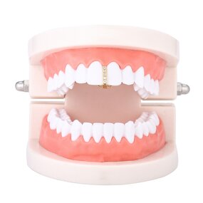 Single Cap Teeth Grillz Manufacturer - 14K 18K Gold Plated for Men Rapper