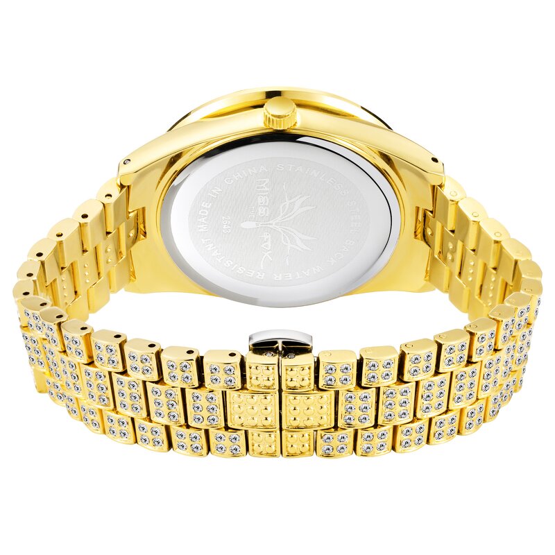 Iced Out Crystal Watches Manufacturer - Stainless Steel Roman Numerals