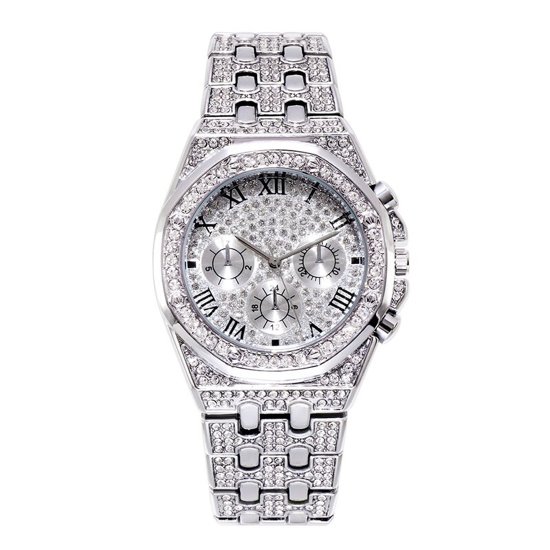 Hip Hop Luxury Watch Factory - 3A+ CZ Full Diamond Quartz for Men