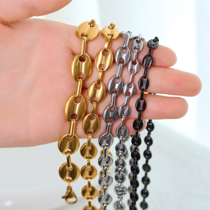 Stainless Steel Coffee Bean Chain Manufacturer - Necklace for Men Hip Hop Jewelry