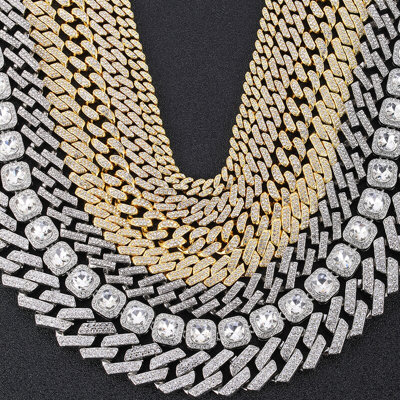 Mens Hip Hop Necklace Factory - Cuban Link Chain Silver Plated Gift
