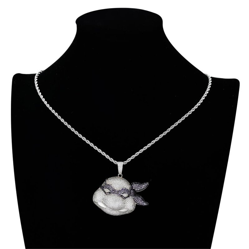 Brass Ninja Turtle Pendant Factory - Iced Out Anime for Men Hip Hop