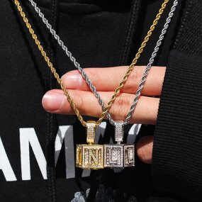 Custom Hip-hop Jewelry Pendant Factory - Wholesale Cubic Zircon Block Letter
