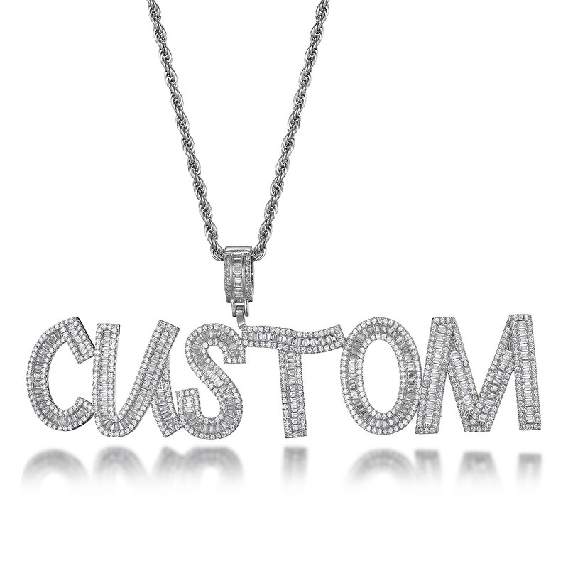 Brass Custom Name Necklace Manufacturer - Iced Out Letters for Men Hip Hop
