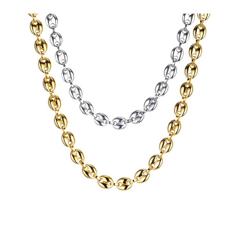 Stainless Steel Coffee Bean Chain Factory - Link Necklace for Men Hip Hop