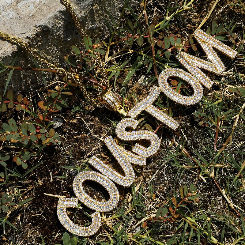 Brass Custom Name Necklace Manufacturer - Iced Out Letters for Men Hip Hop