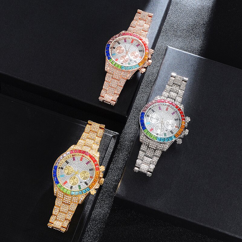 Micro Pave Cubic Zircon Watches Manufacturer - Iced Out Hip Hop for Mens Jewelry