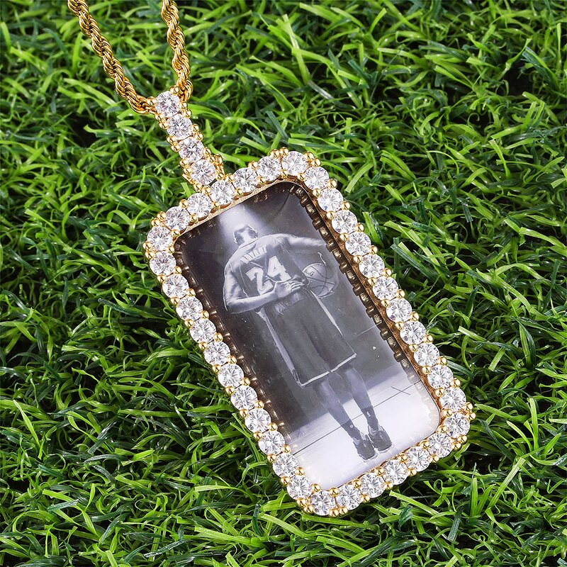 Hip Hop Jewelry Memory Medallions Necklace Manufacturer - Rectangle Custom Picture Frame