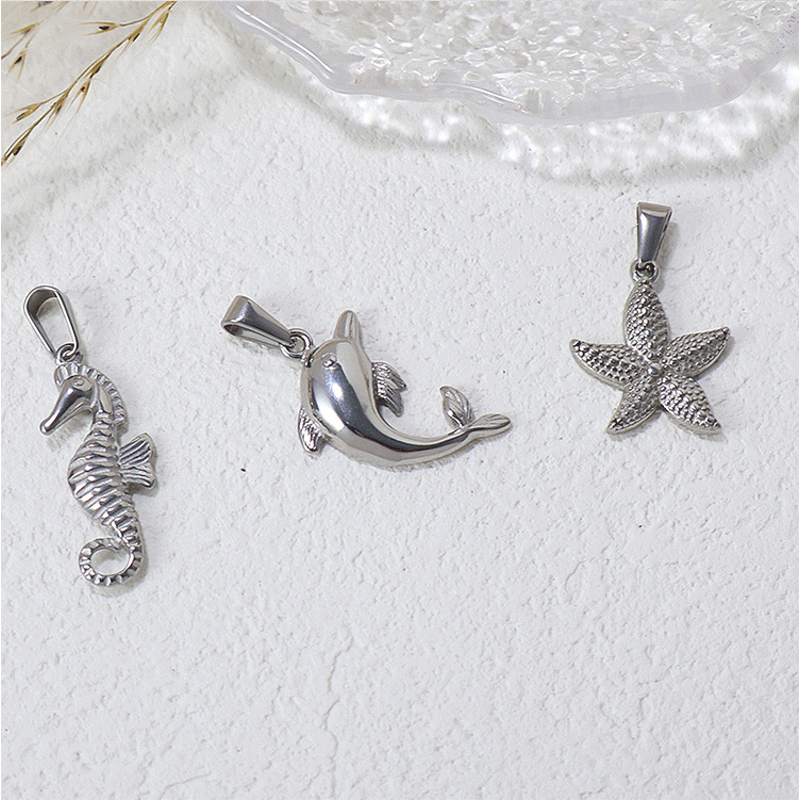 DIY Beach Jewelry Pendant Factory - Stainless Steel Gold Plated Ocean Charm