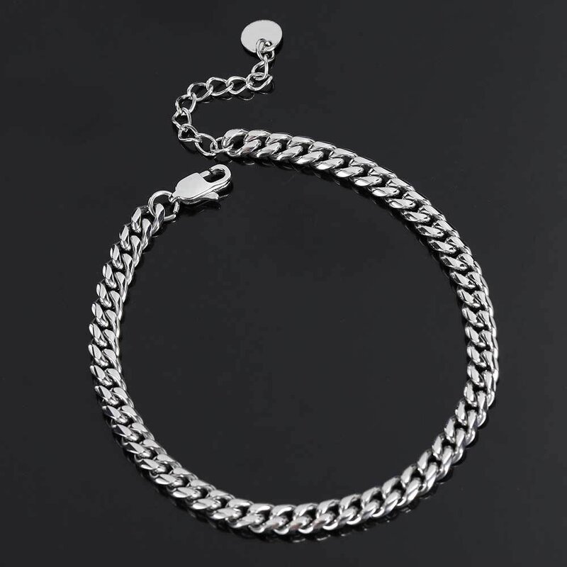 Hip Hop Gold Plated Anklet Factory - 6-8mm Stainless Steel Miami Adjustable
