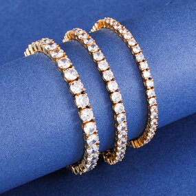 Tennis Chain Bracelet Factory - 3-5mm Diamond New Clasp for Men Fashion