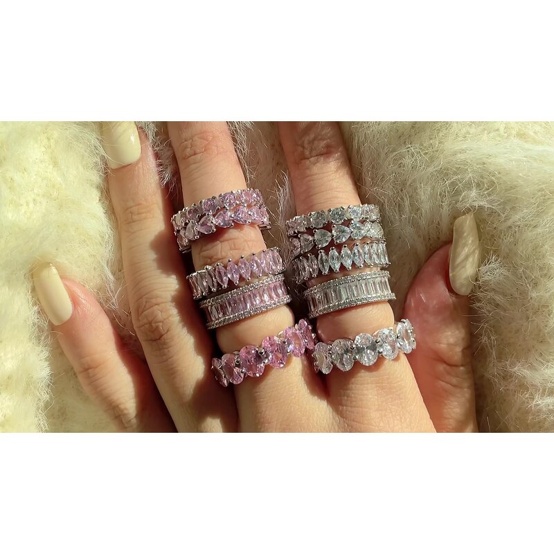 Rhodium Rose Gold Plated Ring Factory - Iced Out 5A CZ Zircon Oval Cut