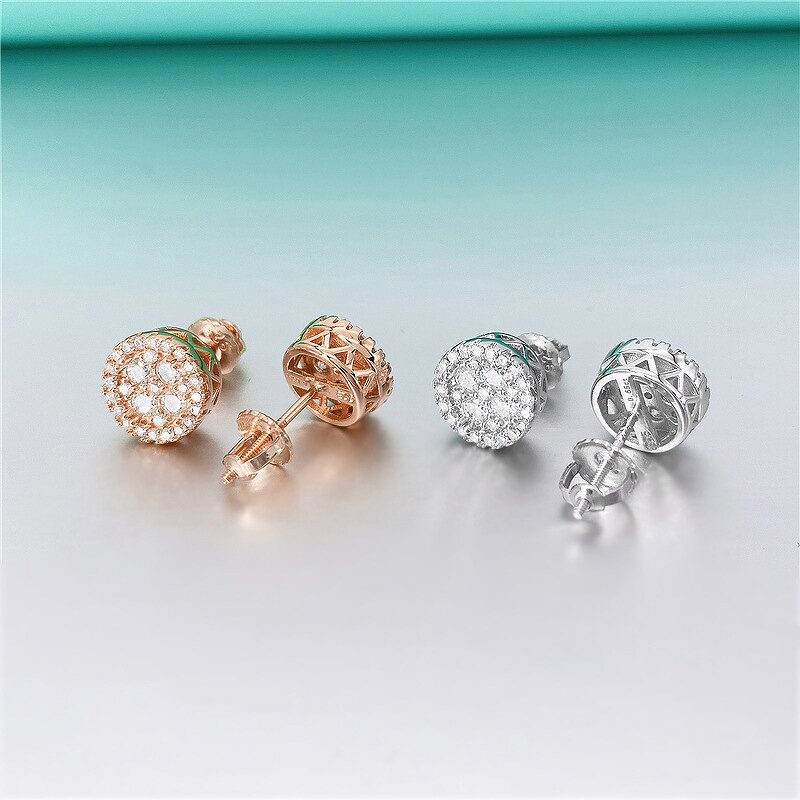 VVS Diamonds S925 Earring Factory - Real Gold Plated Hip Hop Luxury Icy