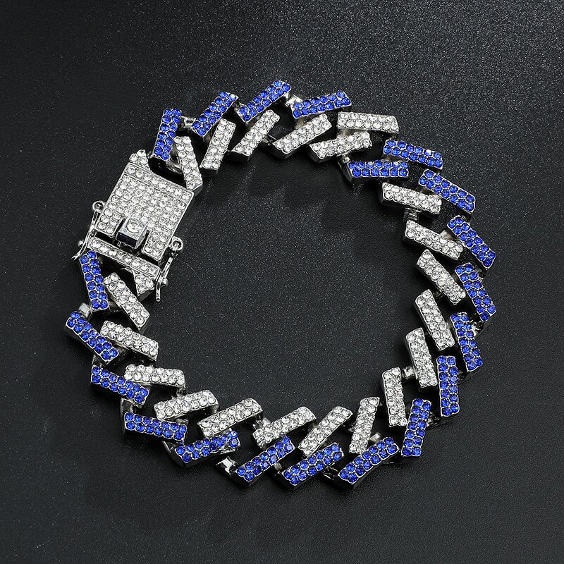 Hip Hop Jewelry Set Manufacturer - 14K Gold Plated Alloy CZ Crystal Cuban