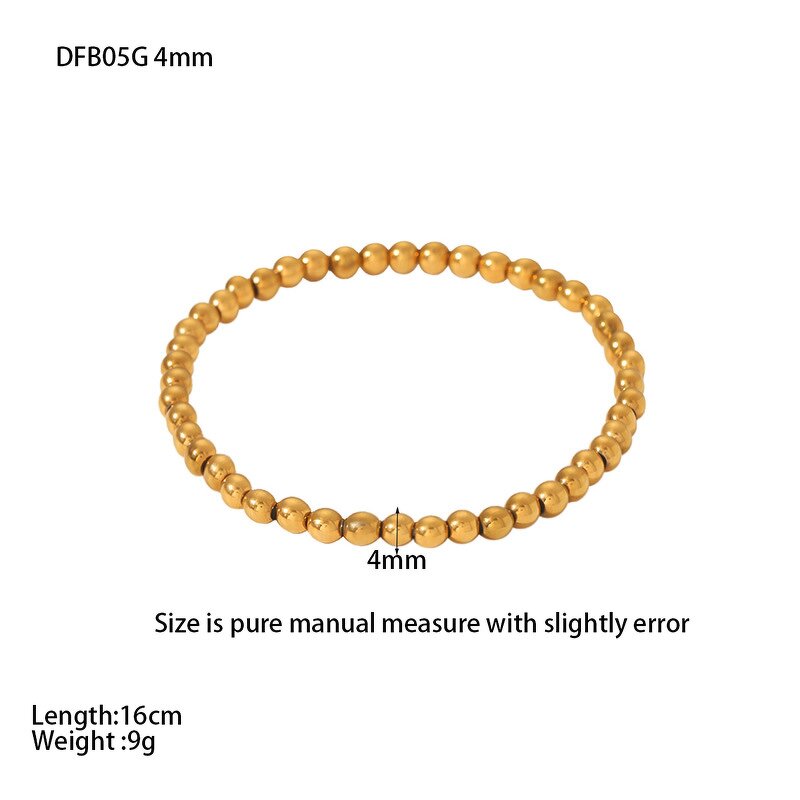 Fashion Beaded Bracelets Factory - Non Tarnish Gold Filled 3-5mm Bead for Women