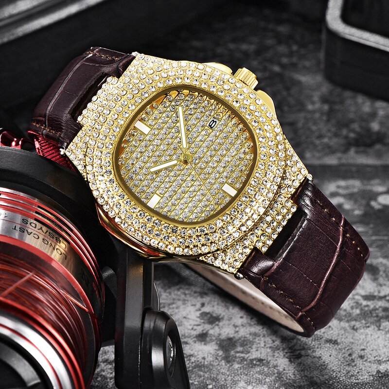 Micro Pave Cubic Zircon Watches Manufacturer - Bling Iced Out for Mens Jewelry