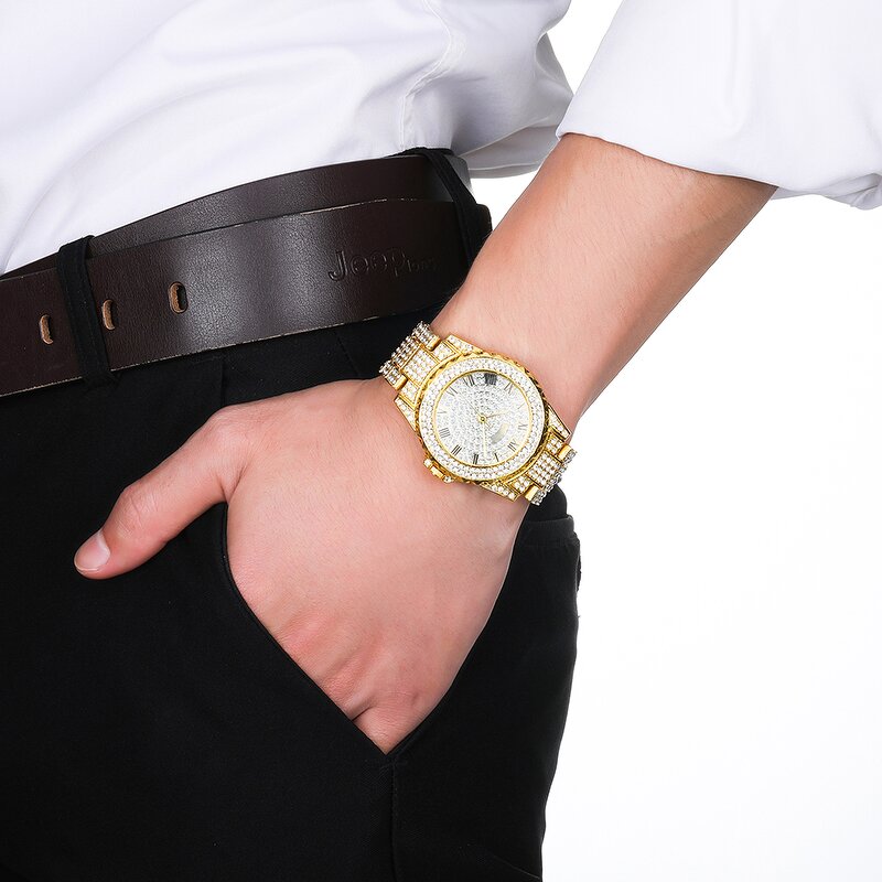 Micro Pave Cubic Zircon Watches Manufacturer - Iced Out Bling for Mens Jewelry