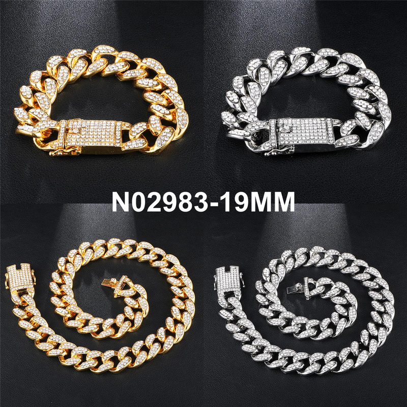 Iced Out Miami Cuban Chain Factory - 19mm Prong Necklace for Rapper