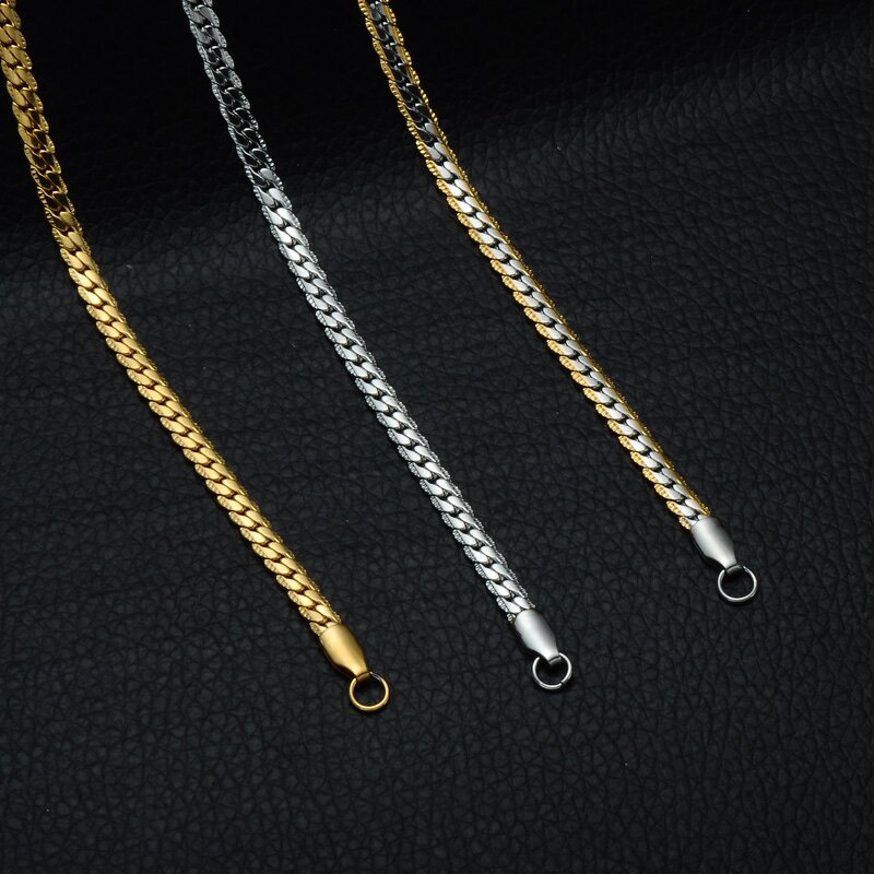 Snake Chain Necklace Manufacturer - Stainless Steel Gold Silver 18-24inch