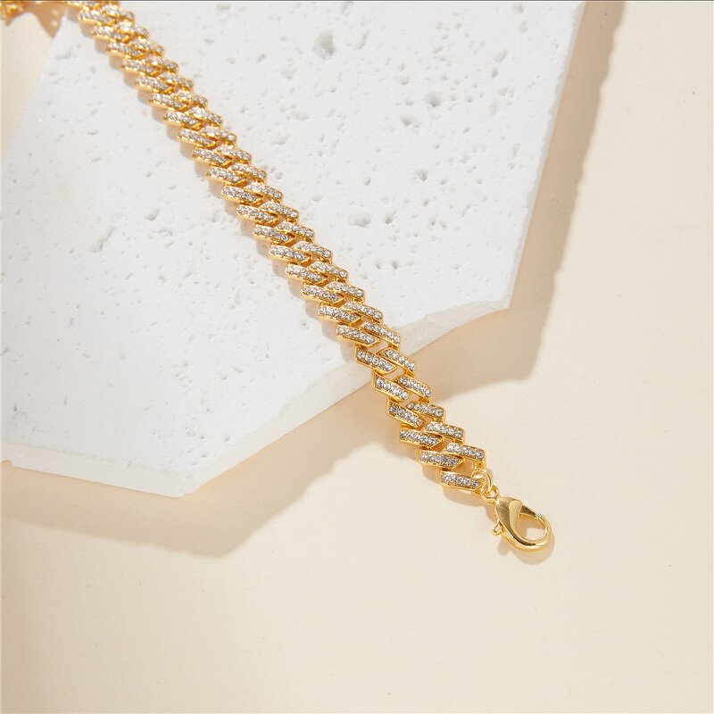 New Style Iced Out Anklets Manufacturer - Silver Diamond Cuban Cubic Zircon