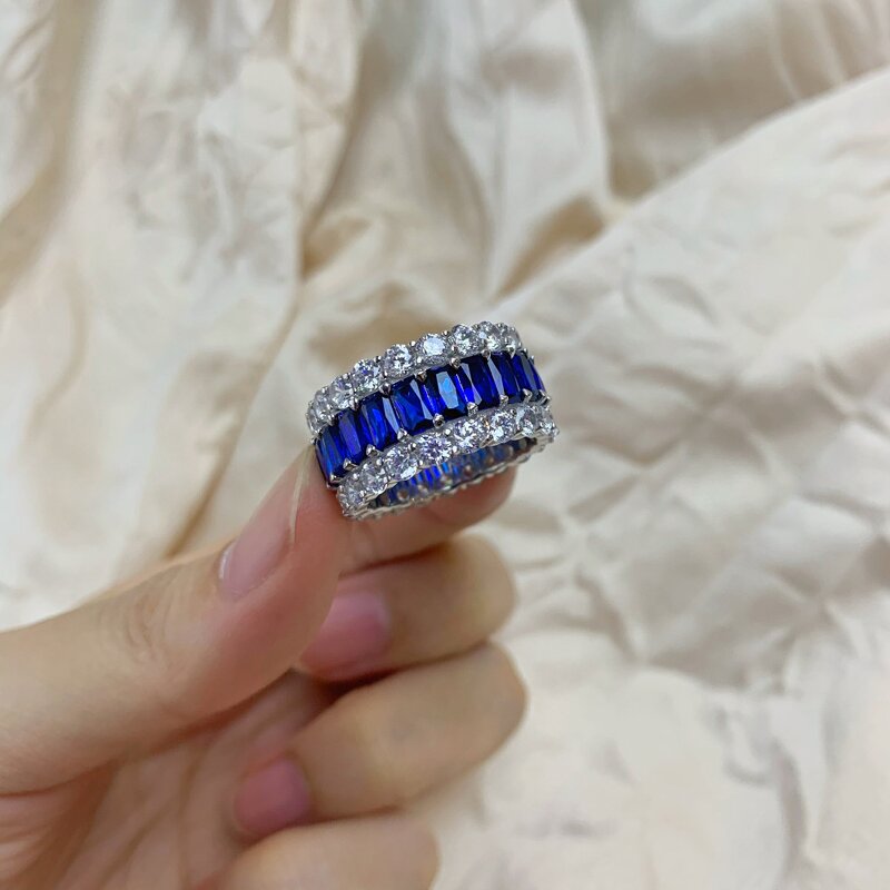 Luxury Jewelry Ring Factory - 8A Cubic Zirconia Icy Ruby Diamond Colored Gemstone