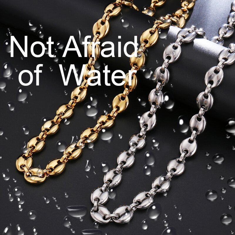 Stainless Steel Coffee Bean Chain Factory - Link Necklace for Men Hip Hop