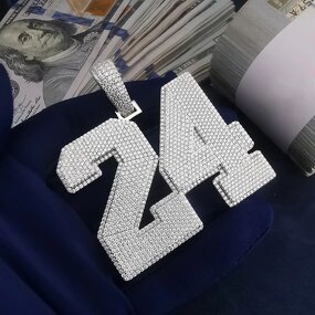 Luxury Hip Hop Jewelry Pendant Manufacturer - Moissanite Number Custom Necklace