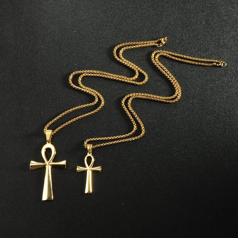 Stainless Steel Ankh Cross Pendant Factory - Religion Egyptian Necklace for Men