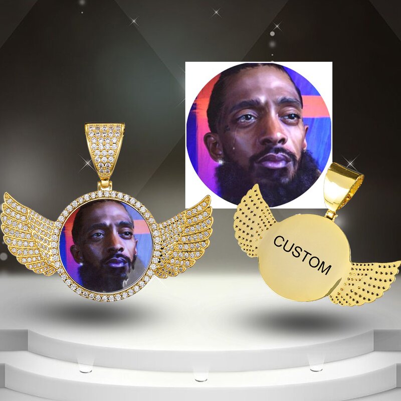 Hip Hop Jewelry Custom Picture Pendant Manufacturer - Iced Out CZ Medallions Round