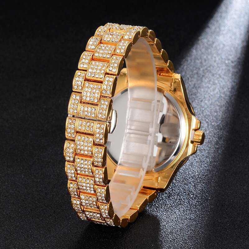 Micro Pave Cubic Zircon Watches Manufacturer - Iced Out Hip Hop for Mens Jewelry