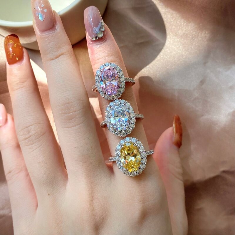 Iced Out Fashion Jewelry Ring Factory - CZ Zircon Gold Plated 925 Couple Ring