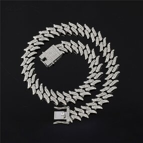 TikTok Viral Hip-hop Accessories Set Manufacturer - Zinc Alloy Cuban Chain Ice