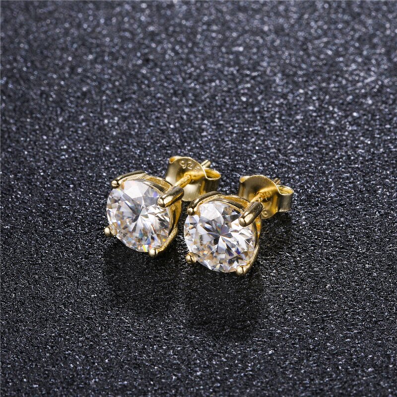 Luxury Earrings Women Manufacturer - Gold Filled VVS Diamond 925 Silver Moissanite