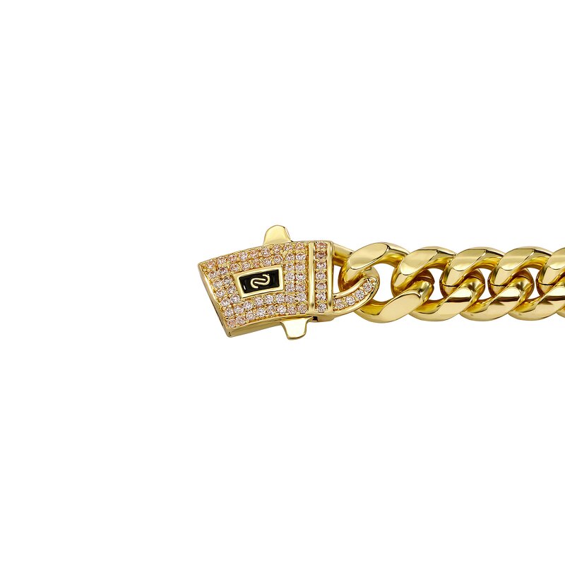 Hiphop Cuban Bracelet Necklace Manufacturer - 6-14mm 18k Gold Plated Stainless Steel