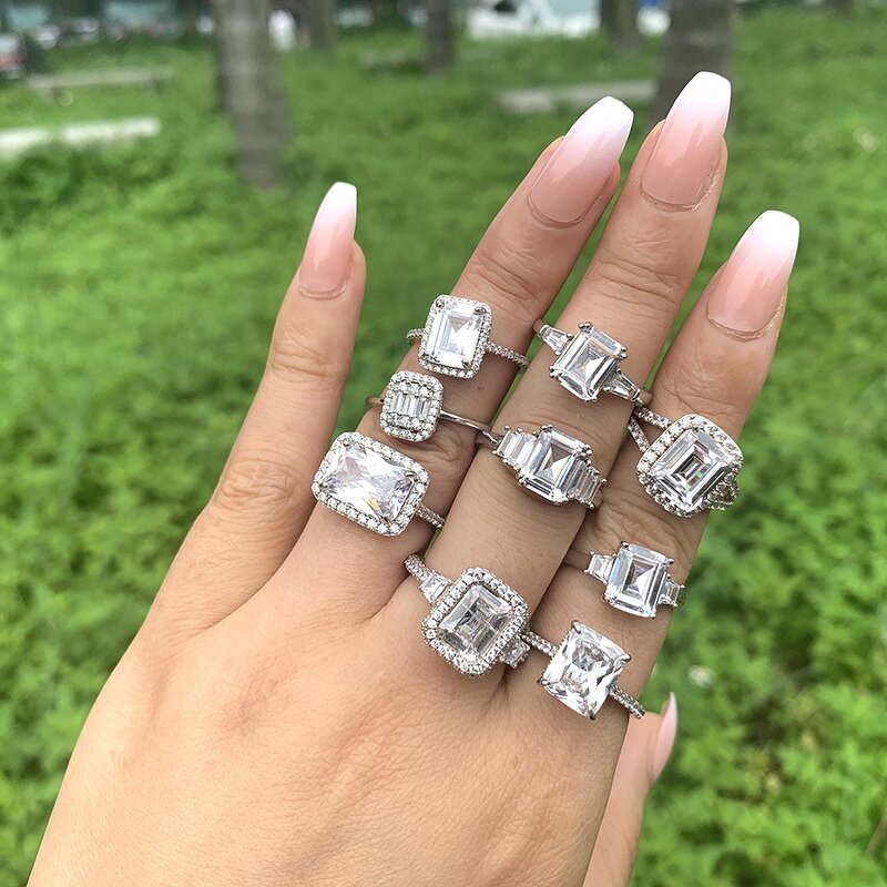 925 Sterling Silver Engagement Ring Factory - Iced Out CZ Cubic Zirconia