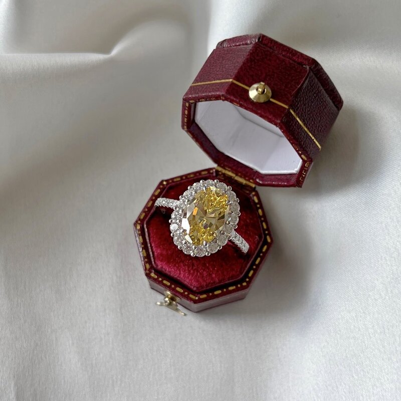 Iced Out Fashion Jewelry Ring Factory - CZ Zircon Gold Plated 925 Couple Ring